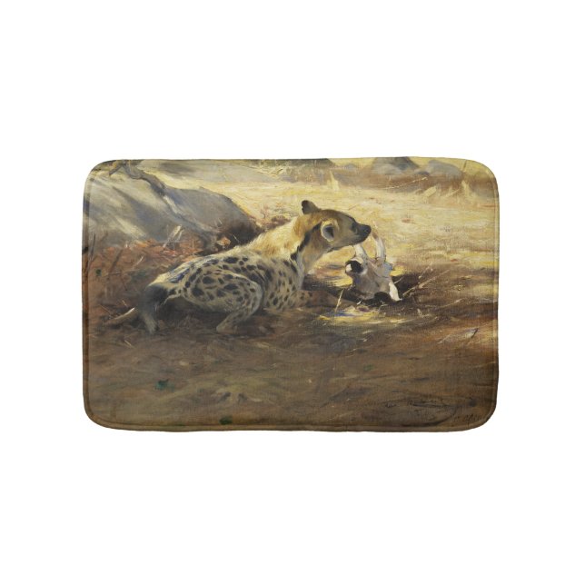 Vild hyena (av Wilhem Kuhnert) Badrumsmatta (Framsidan)
