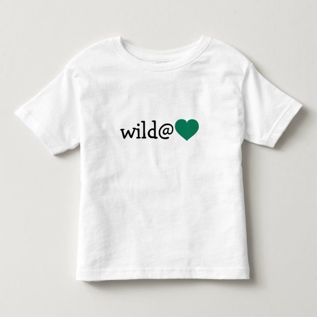 Vild i hjärtat - Grönt Hjärtat Tee Shirt (Framsida)