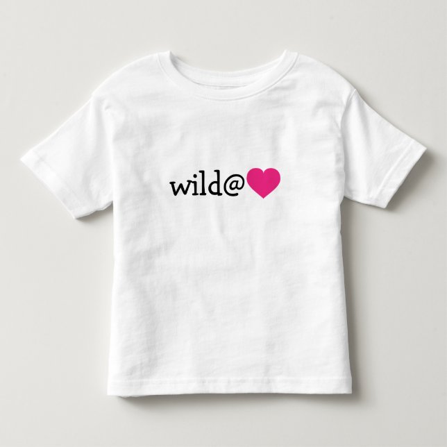 Vild i hjärtat - shock rosa i hjärtat tee shirt (Framsida)