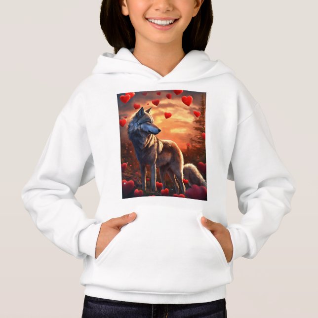 "Vild i hjärtat: Varg Kärlek" T Shirt (Framsida)