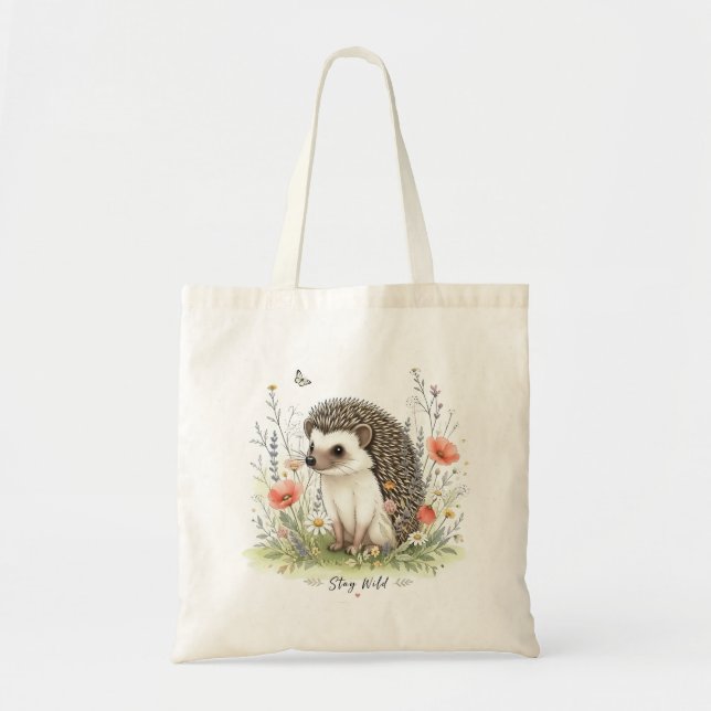 Vild Igelkott Skogsland Totebag Tygkasse (Framsidan)