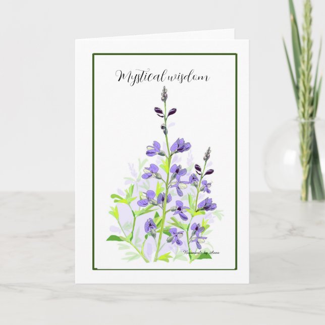 Vild Indigo-kort Tack Kort (Framsida)