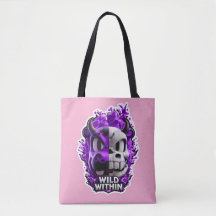 💀💜 Vild Inifrån – Lila Dödskalle Toteväska 🔥👜