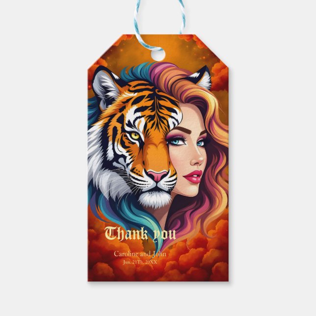 Vild inom sig – Tigerandens gudinna.  Presentetikett (Framsidan)