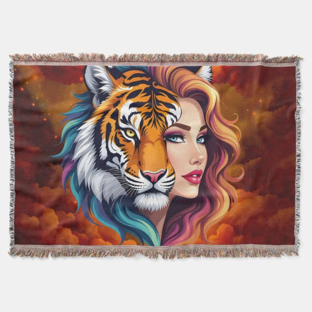 Vild inom – Tigerandegudinna.  Filt (Framsidan)
