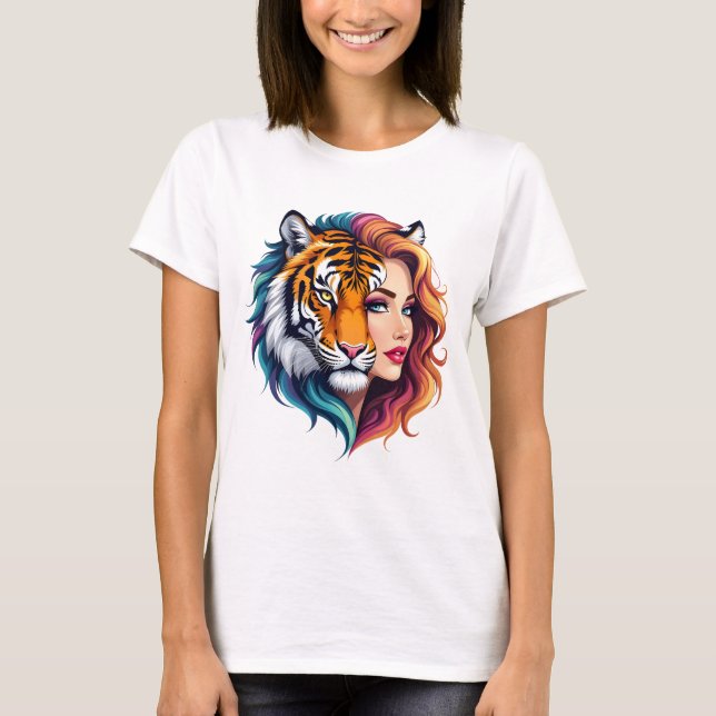 Vild inom – Tigerandegudinna.  T Shirt (Framsida)