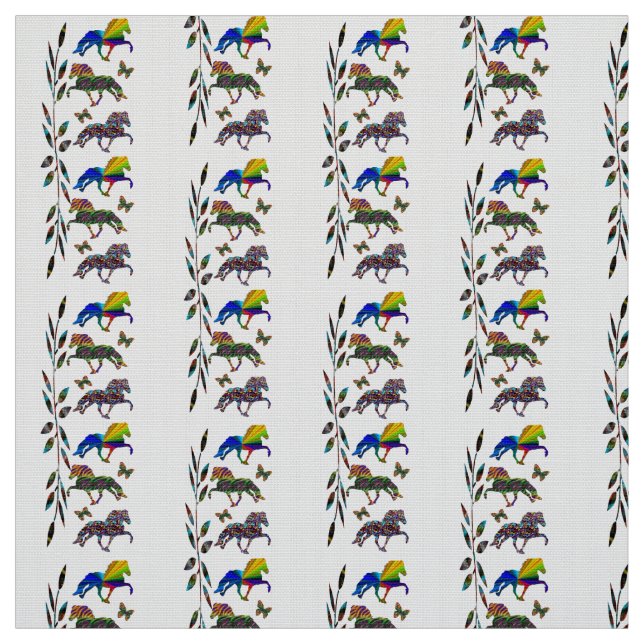 Vild isländska hästar tyg (Provkarta)