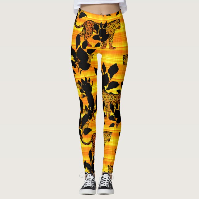Vild jaguar leggings (Framsida)