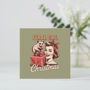 Vild Jul Tjej Possum Julen Retro