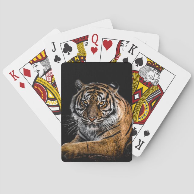 Vild Jungle Animal Tiger Casinokort (Baksidan)