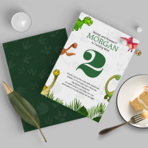 Vild Jungle Dinosaur Äventyr Barns födelsedag