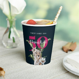 Vild Jungle Leopard Rosa 50 Birthday Funny
