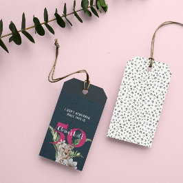 Vild Jungle Leopard Rosa 50 Birthday Funny Presentetikett