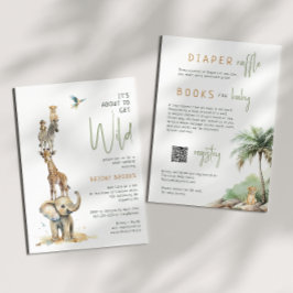 Vild Jungle Safari | Allt i en babyskal Inbjudningar