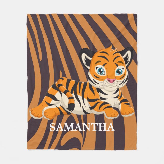 Vild Jungle Safari Animals baby Fleecefilt (Framsidan)