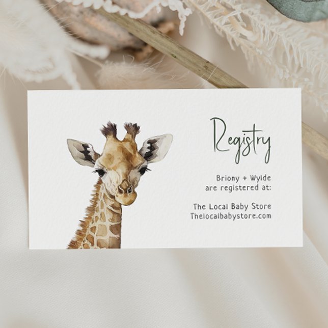 Vild Jungle Safari Animals Baby Registry Tilläggskort (Skapare uppladdad)