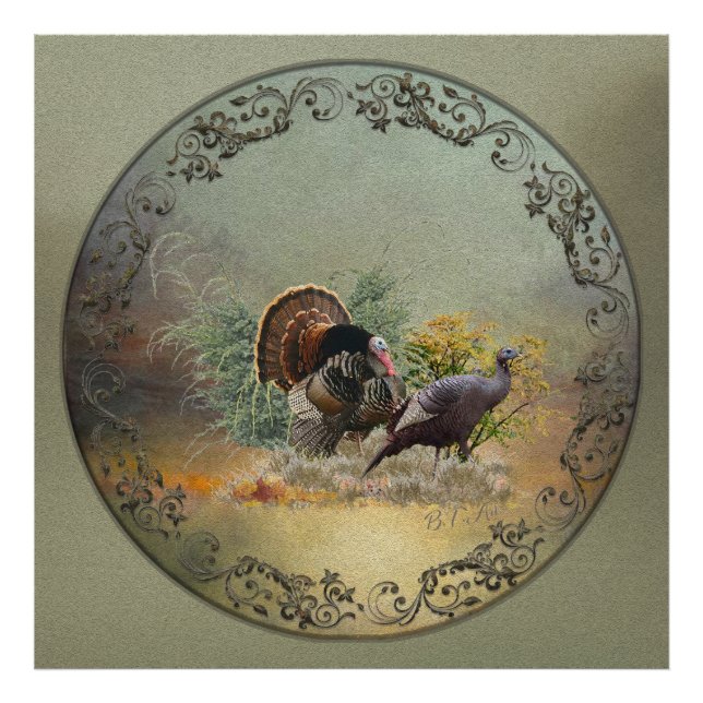 Vild kalkon fototryck (Framsidan)