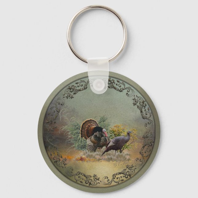 Vild kalkon nyckelring (Framsida)