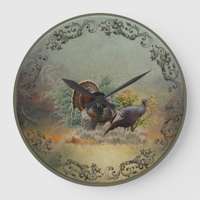 Vild kalkon stor klocka (Framsida)