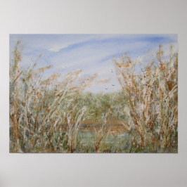 Vild Kant i en naturvattenfärgsutskrift Poster