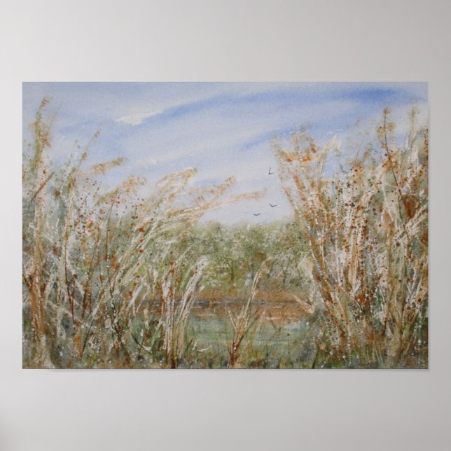 Vild Kant i en naturvattenfärgsutskrift Poster (Framsidan)