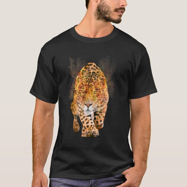 Vild katt Animal Predators Cats Jaguar T Shirt (Framsida)