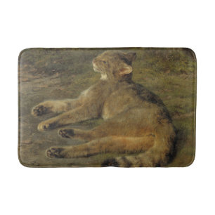 Vild katt (av Rosa Bonheur) Badrumsmatta