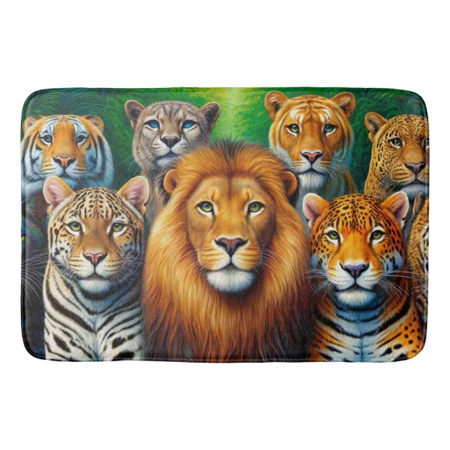 Vild katt badrumsmatta (Framsidan)