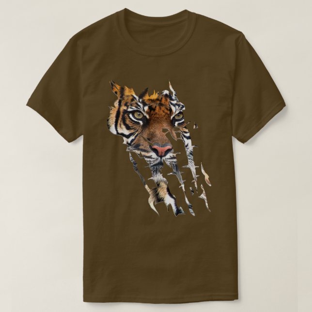 Vild katt Bengal Tiger Ansikte Klo Marks  T Shirt (Design framsida)
