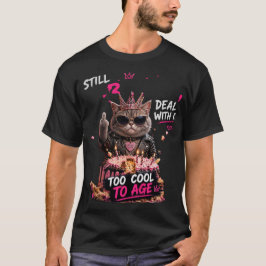 Vild katt födelsedags neon graffiti design t shirt