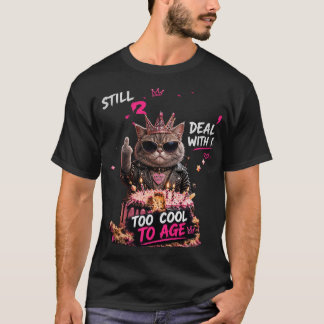 Vild katt födelsedags neon graffiti design t shirt