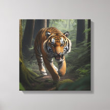 Vild Katt i Gyllene Skog Canvas
