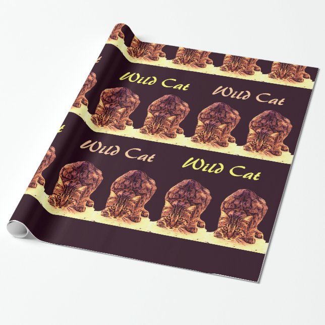 VILD KATT KITTEN PRESENTPAPPER (Utrullad)