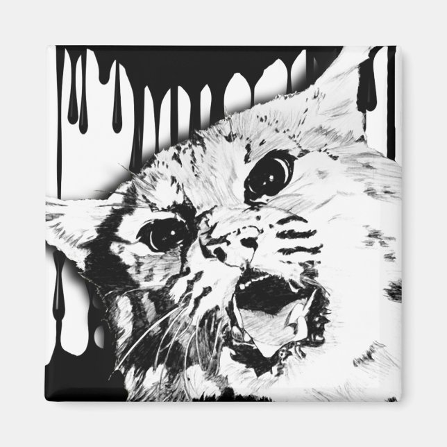 vild katt magnet (Framsidan)