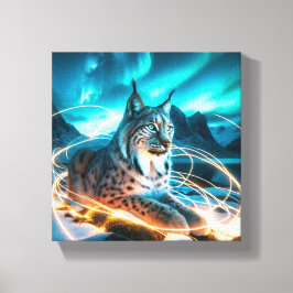 Vild katt och ljus 2 canvastryck