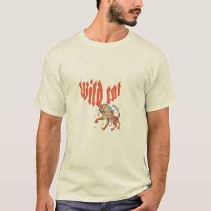 ’Vild katt’ Rainbow Leopard T-Shirt