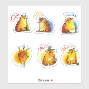 Vild katt Stickers serie #2 Klistermärken