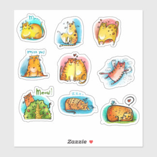 Vild katt-stickserienummer 1 klistermärken