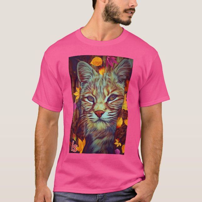Vild katt t shirt (Framsida)
