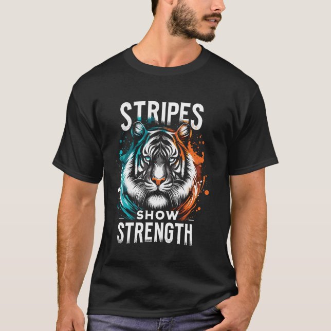 Vild Katt Tiger Djurfantast T Shirt (Framsida)
