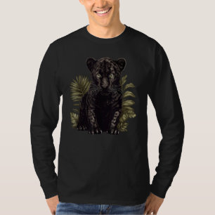 Vild katt Unge Large Cat Panter Leopard Black Jagu T Shirt