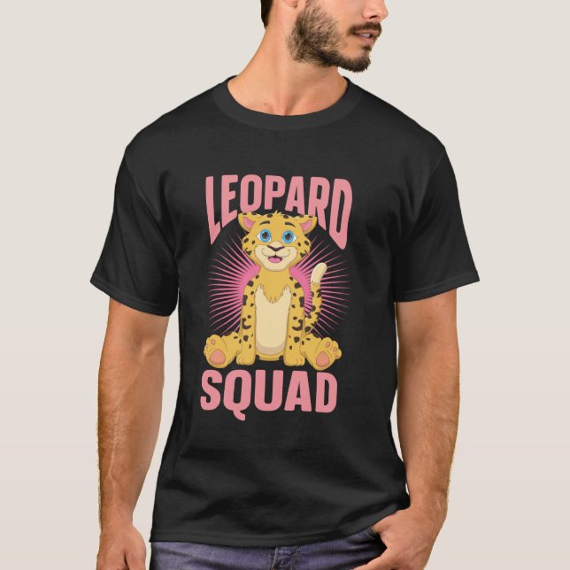 Vild Katt Vilda Djur Leopard Styrka T Shirt (Framsida)