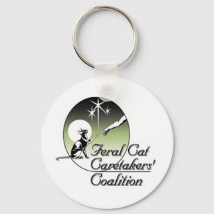 Vild kattlogotyp Keychain Nyckelring