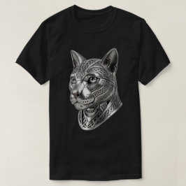 Vild keltisk silverkatt-huvud – Smygande krigare T Shirt