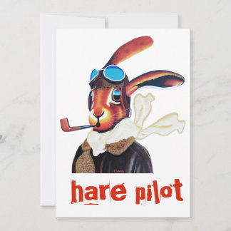 Vild klädd i en lotsuniform (hare pilot) kort