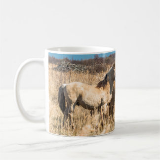 Vild Konik ponies Wicken Fen Cambridgeshire UK Kaffemugg