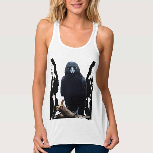 Vild Kråka-Raven Shirt Linne Med Racerback (Framsida)
