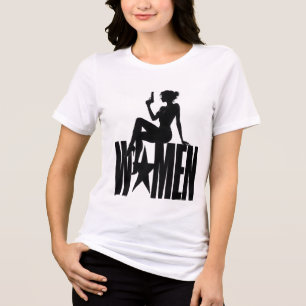 Vild kvinnlig spion Siluett Action Typografi T Shirt