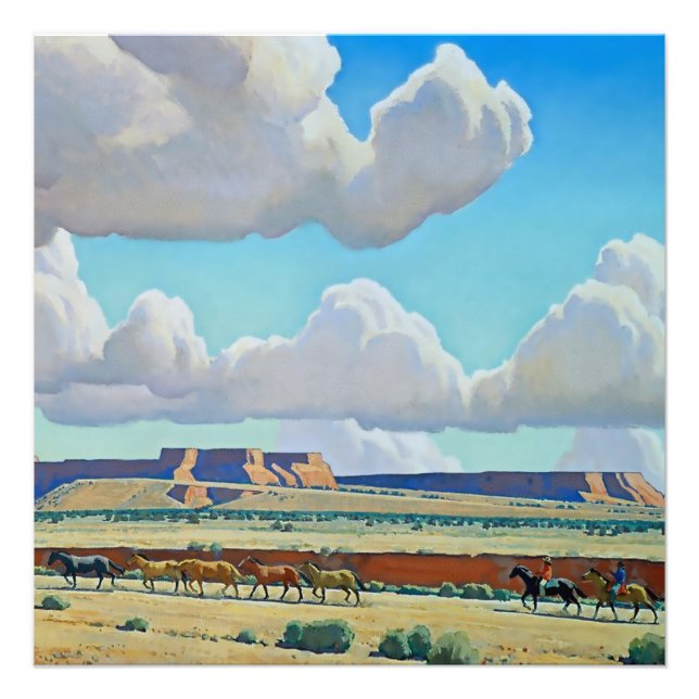 "Vild Land Navajo" av Maynard Dixon Fototryck (Framsidan)
