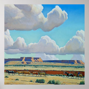 "Vild Land Navajo" av Maynard Dixon Poster